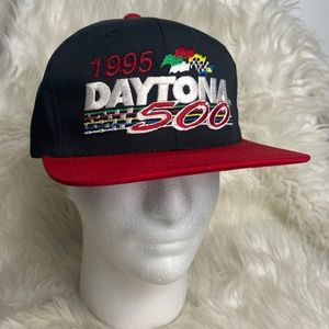 Vintage 1995 Daytona 500 SnapBack Hat Cap Black NASCAR Racing NEW & RARE